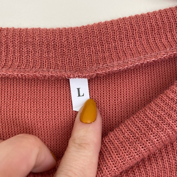 Peach Balloon Sleeve Sweater - Picture 3 of 3